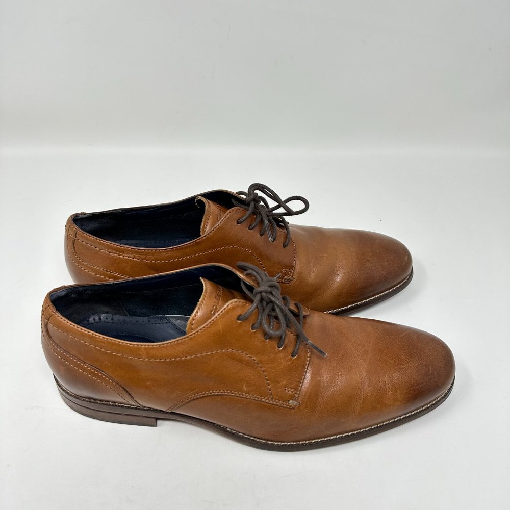 Cole Haan Oxford Grand 360 Johnson Derby Brown Leather Shoes Mens 9.5M - Picture 2 of 14